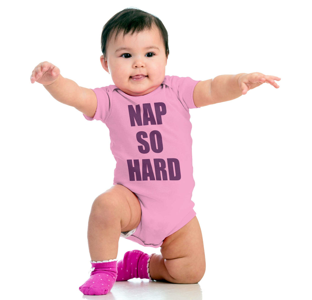 Nap So Hard Romper Bodysuit-Direct To Garment Print-Brisco Baby