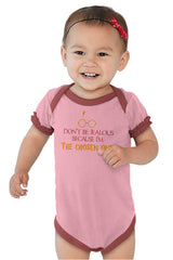 Jealous Of Chosen One Baby Ruffled Trim Romper-Direct To Garment Print-Brisco Baby