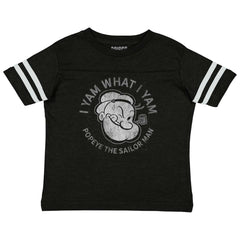 I Yam What I Yam Toddler Football Jersey Tee-Direct To Garment Print-Brisco Baby