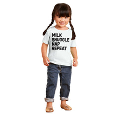 Milk Snuggle Nap Infant Toddler T Shirt-Direct To Garment Print-Brisco Baby