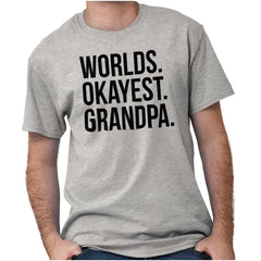 Worlds Okayest Grandpa T Shirt-Direct To Garment Print-Brisco Baby