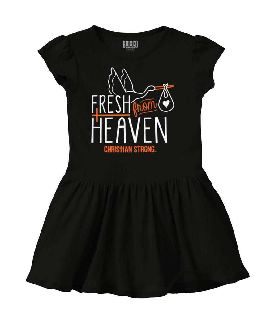 Fresh From Heaven Solid Baby Infant Dress-Direct To Garment Print-Brisco Baby
