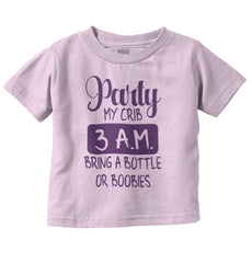 Party At My Crib Infant Toddler T Shirt-Direct To Garment Print-Brisco Baby