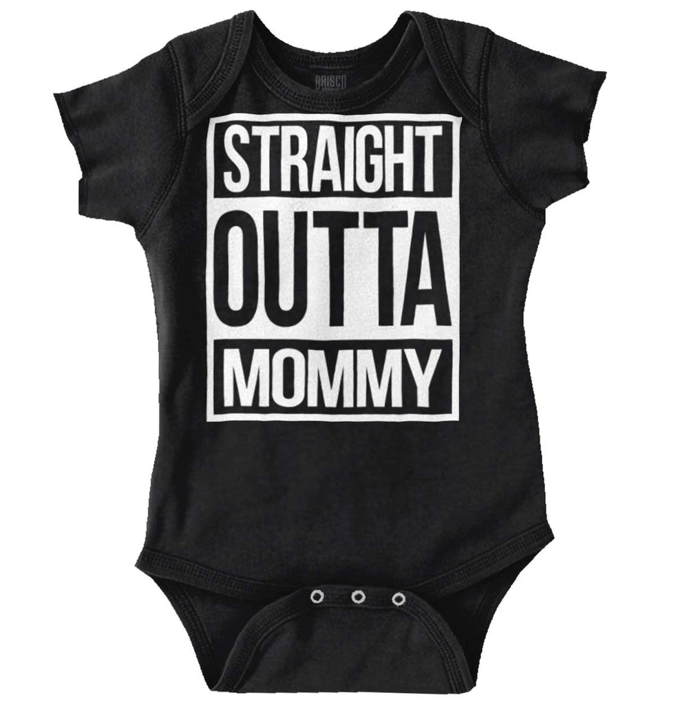 Straight Outta Mommy Romper Bodysuit-Direct To Garment Print-Brisco Baby