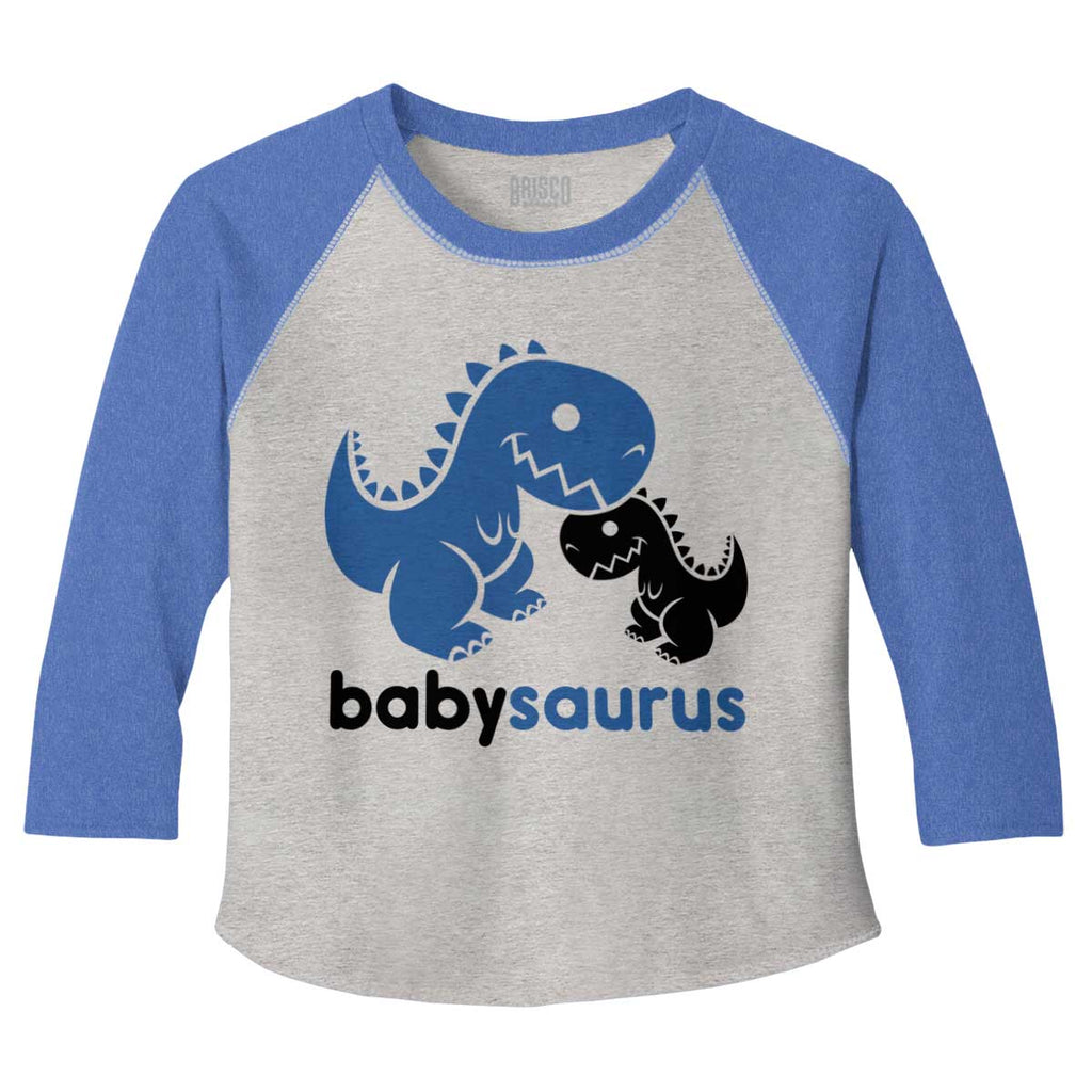 Babysaurus Rex Toddler Baseball-Direct To Garment Print-Brisco Baby
