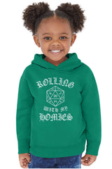 Rolling With My Homies Dungeons Toddler Pullover Hoodie-Direct To Garment Print-Brisco Baby