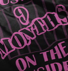 9 Months On The Inside Toddler Ruffled Trim T-Shirt-Direct To Garment Print-Brisco Baby