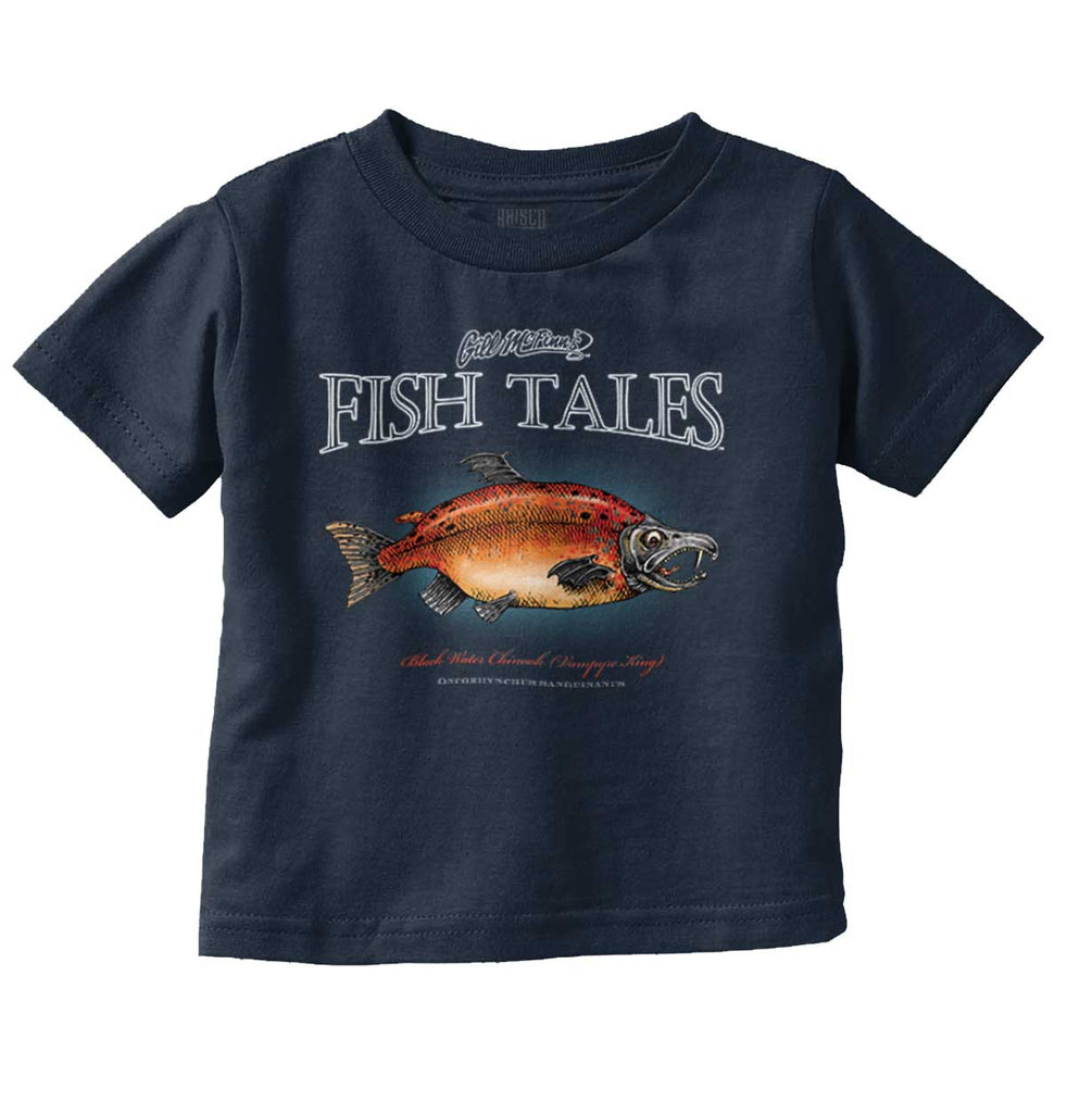 Black Water Chinook Infant Toddler T Shirt-Direct To Garment Print-Brisco Baby