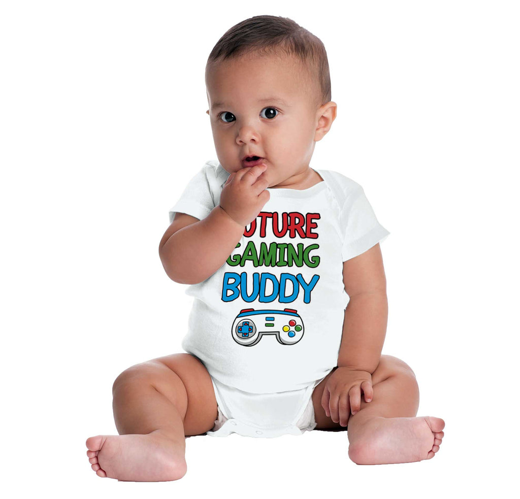 Gaming Buddy Romper Bodysuit-Direct To Garment Print-Brisco Baby