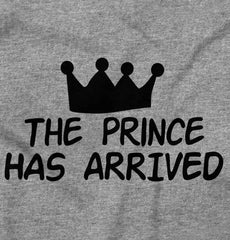 The Prince Has Arrived Romper Bodysuit-Direct To Garment Print-Brisco Baby