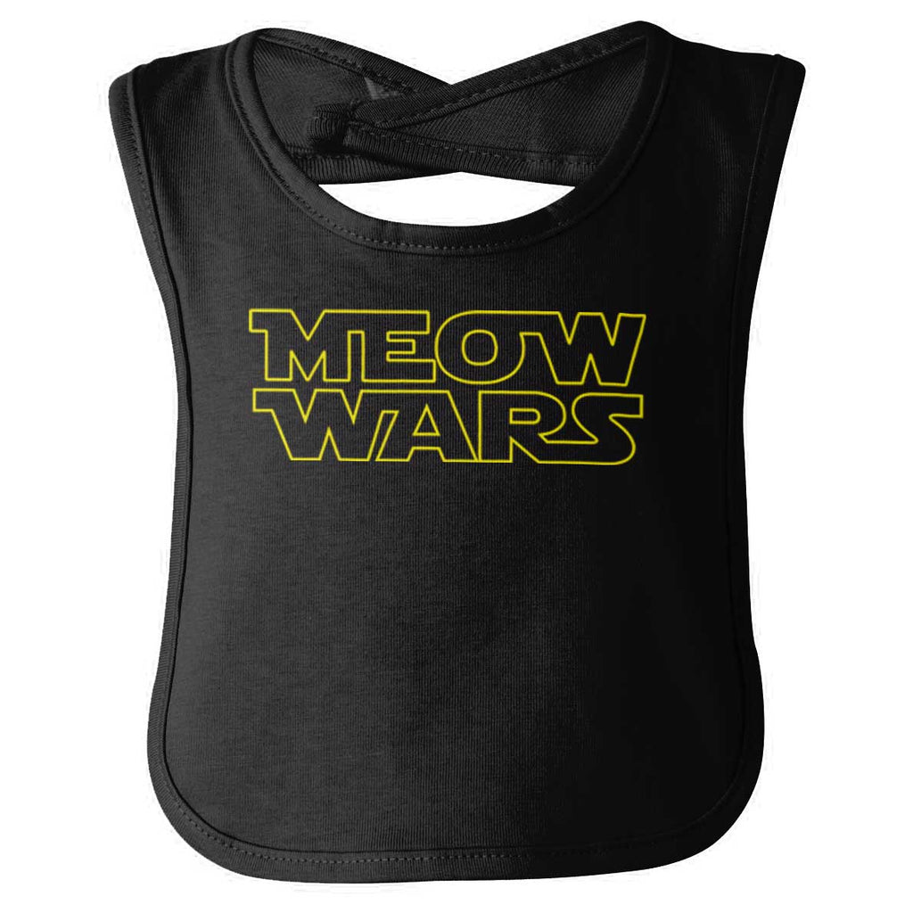 Meow Wars Infant Baby Bib-Direct To Garment Print-Brisco Baby