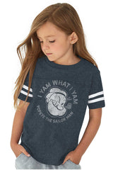 I Yam What I Yam Toddler Football Jersey Tee-Direct To Garment Print-Brisco Baby