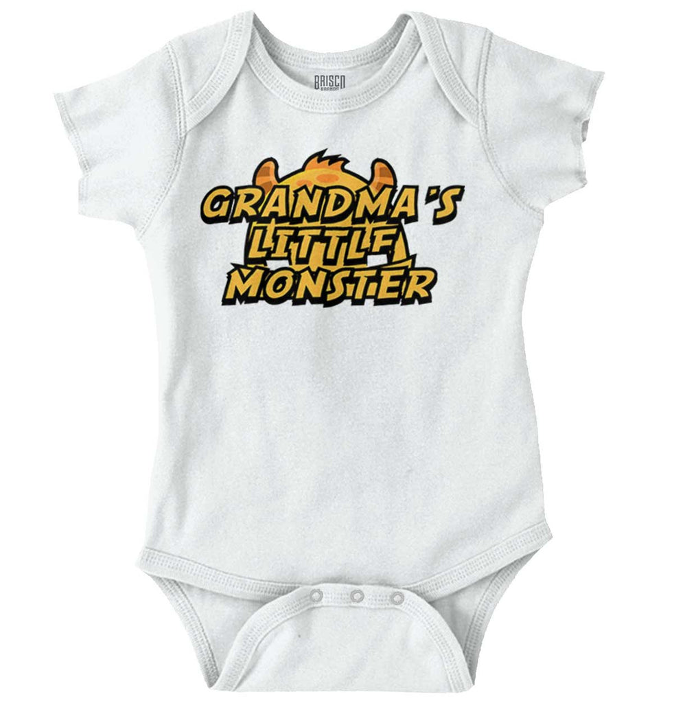 Grandma's Little Monster Romper Bodysuit-Direct To Garment Print-Brisco Baby