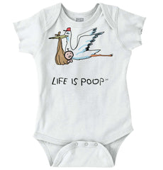 Stork Romper-Direct To Garment Print-Brisco Baby