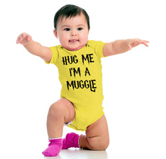 Hug Me I'm A Muggle Romper Bodysuit-Direct To Garment Print-Brisco Baby