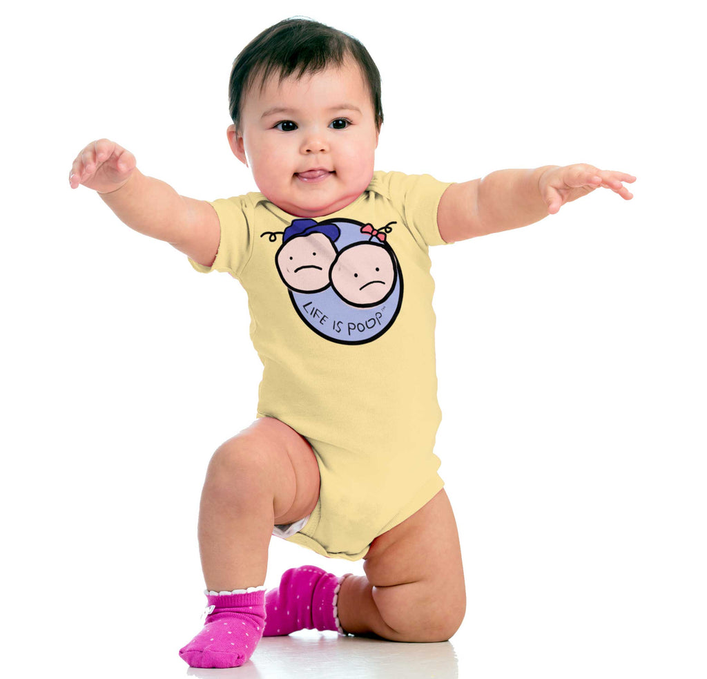 Boy and Girl Logo Romper Bodysuit-Direct To Garment Print-Brisco Baby