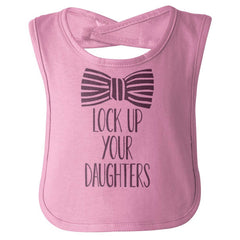 Lock Up Your Daughters Infant Baby Bib-Direct To Garment Print-Brisco Baby
