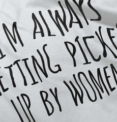 Picked Up By Ladies Romper Bodysuit-Direct To Garment Print-Brisco Baby