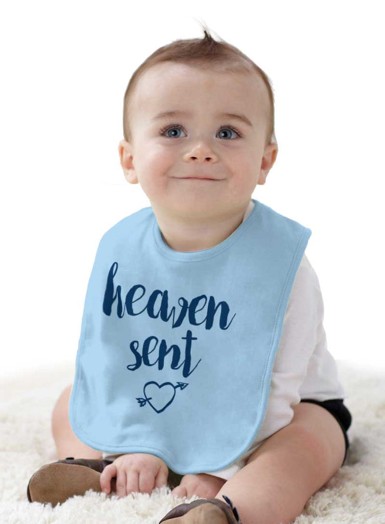 Heaven Sent Infant Baby Bib-Direct To Garment Print-Brisco Baby