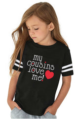Cousins Love Me Toddler Football Jersey Tee-Direct To Garment Print-Brisco Baby