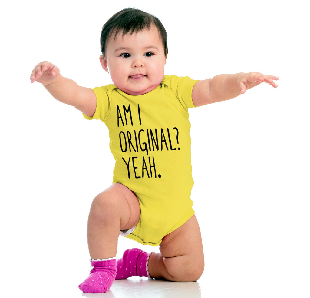 Am I Original? Romper Bodysuit-Direct To Garment Print-Brisco Baby