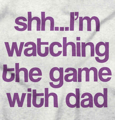 Watching the Game Toddler Ruffled Trim T-Shirt-Direct To Garment Print-Brisco Baby