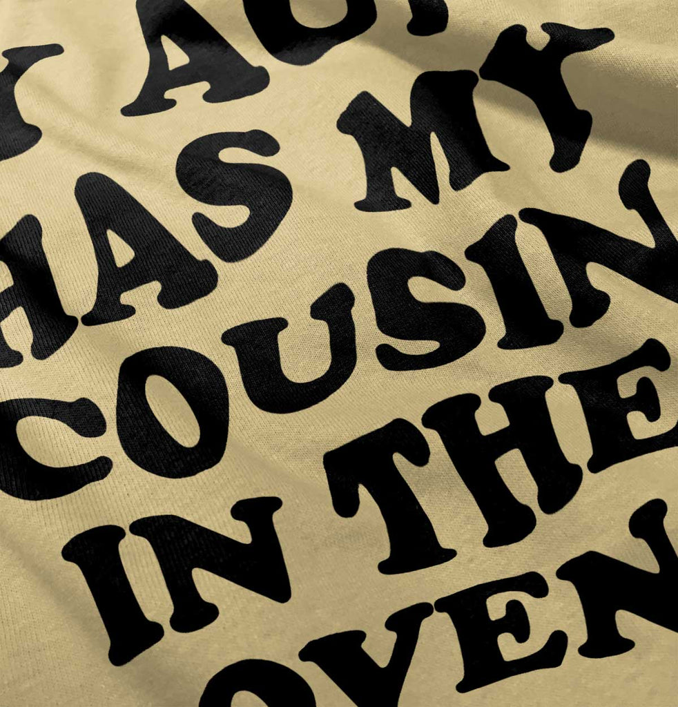 Aunt Has Cousin In Oven Romper Bodysuit-Direct To Garment Print-Brisco Baby