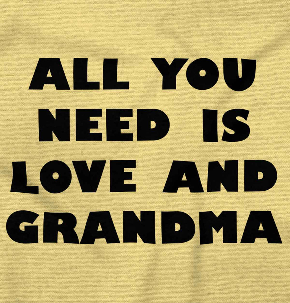 All You Need Is Love And Grandma Infant Toddler T Shirt-Direct To Garment Print-Brisco Baby