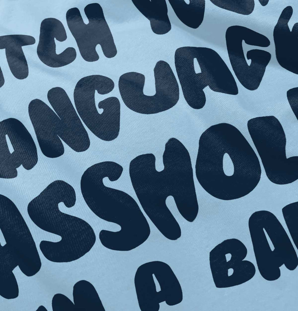 Watch Your Language Romper Bodysuit-Direct To Garment Print-Brisco Baby