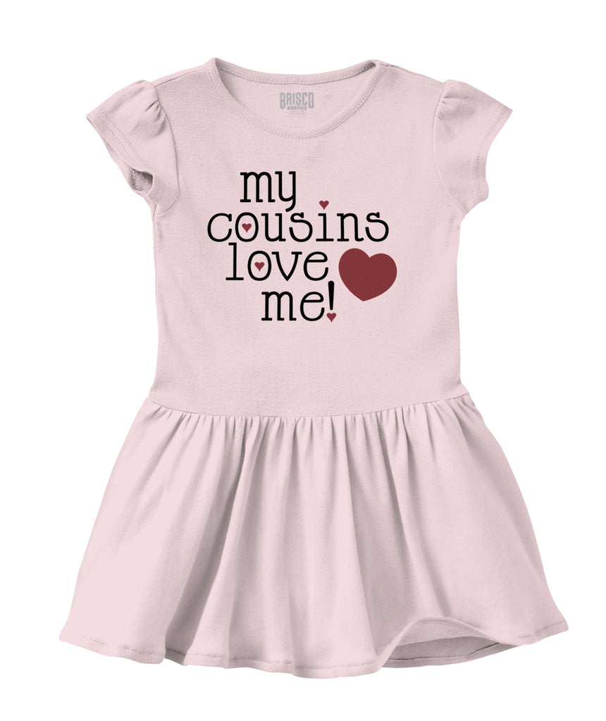 Cousins Love Me Solid Baby Infant Dress-Direct To Garment Print-Brisco Baby