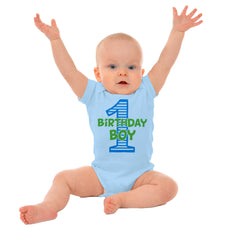 Birthday Boy Romper Bodysuit-Direct To Garment Print-Brisco Baby