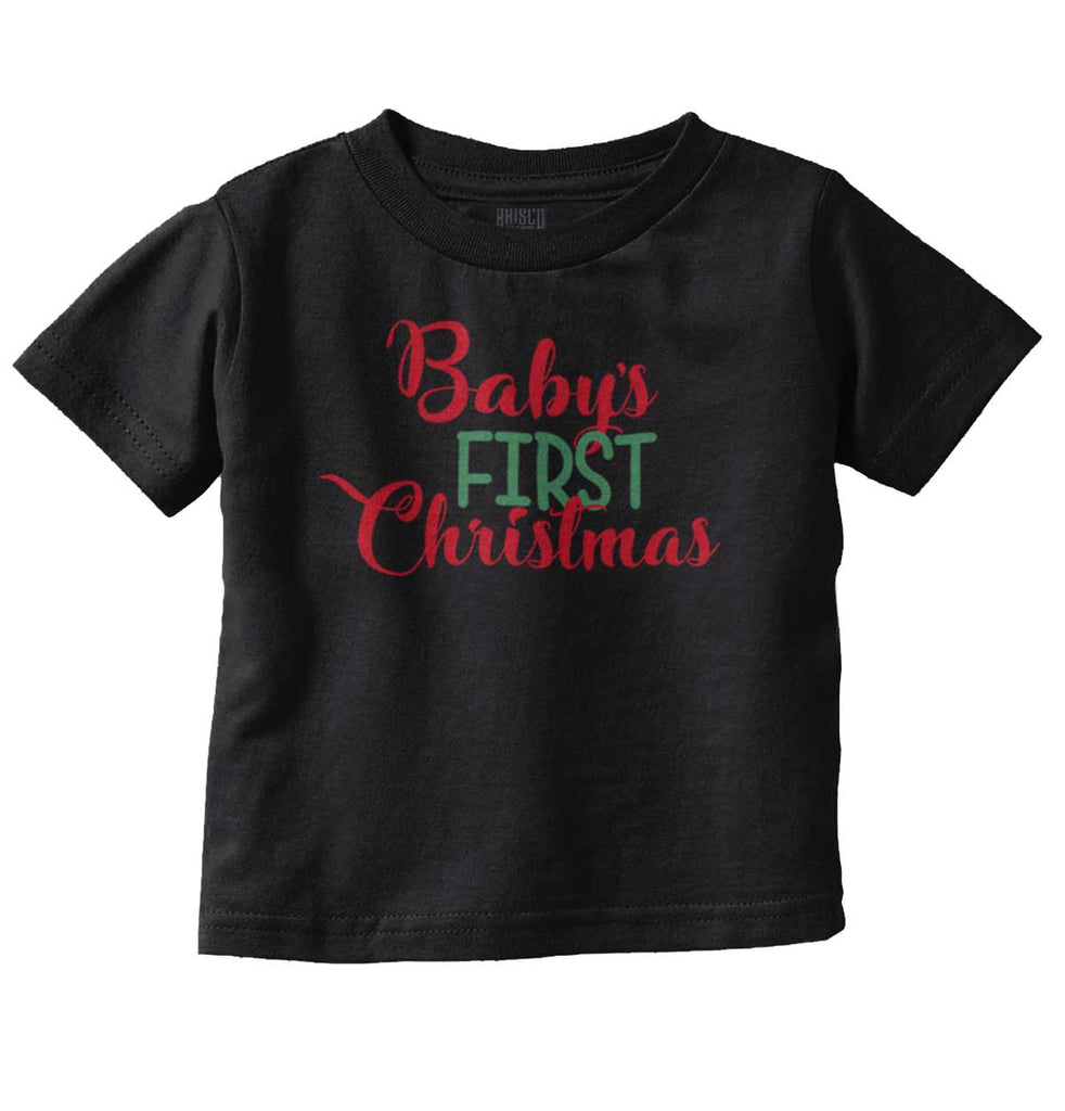 Baby's First Christmas Infant Toddler T Shirt-Direct To Garment Print-Brisco Baby