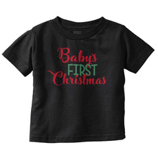 Baby's First Christmas Infant Toddler T Shirt-Direct To Garment Print-Brisco Baby