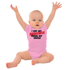 Badass Uncle Romper Bodysuit-Direct To Garment Print-Brisco Baby