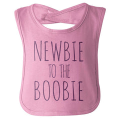 Newbie Boobie Infant Baby Bib-Direct To Garment Print-Brisco Baby