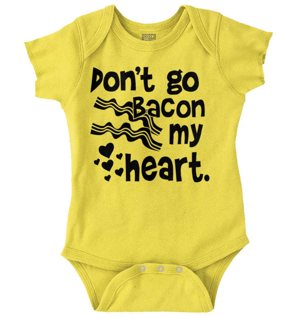 Don't Bacon my Heart Romper Bodysuit-Direct To Garment Print-Brisco Baby