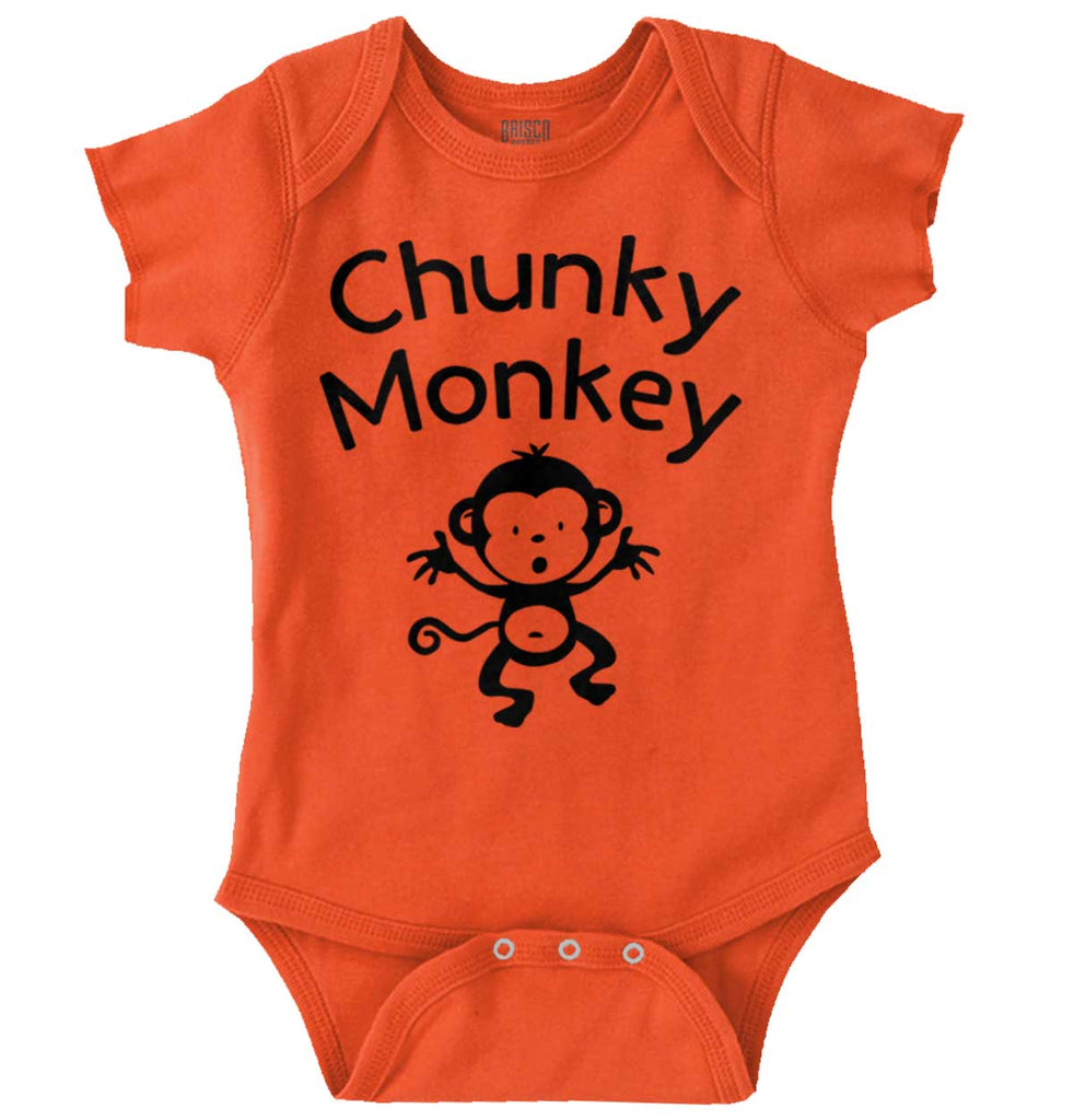Chunky Monkey Romper Bodysuit-Direct To Garment Print-Brisco Baby