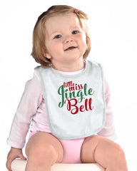 Little Miss Jingle Bell Infant Baby Bib-Direct To Garment Print-Brisco Baby