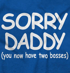 Sorry Daddy Ringer Romper Bodysuit-Direct To Garment Print-Brisco Baby