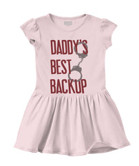 Daddy's Best Backup Solid Baby Infant Dress-Direct To Garment Print-Brisco Baby