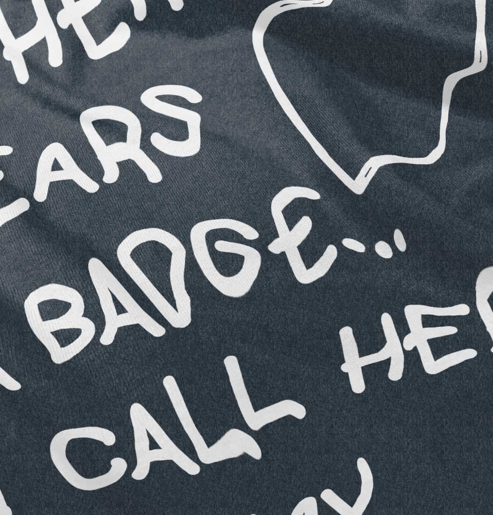 Hero Wears Badge Football Romper Bodysuit-Direct To Garment Print-Brisco Baby