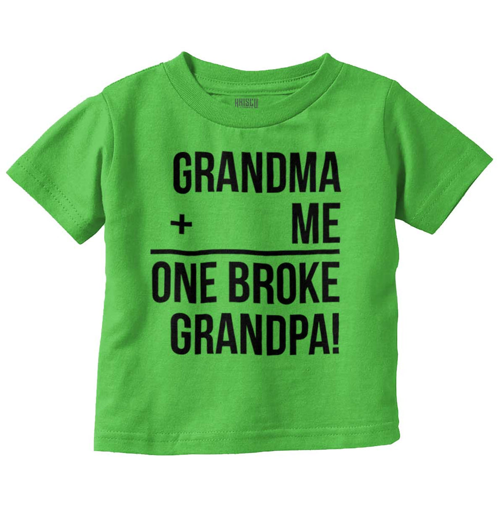 One Broke Grandpa Infant Toddler T Shirt-Direct To Garment Print-Brisco Baby