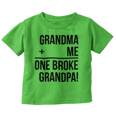 One Broke Grandpa Infant Toddler T Shirt-Direct To Garment Print-Brisco Baby