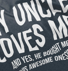 Uncle Loves Me Bough Toddler Football Jersey Tee-Direct To Garment Print-Brisco Baby