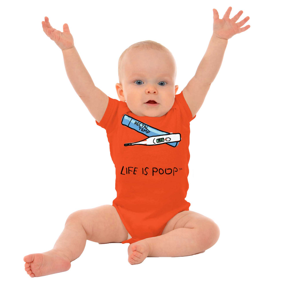 Rectal Thermometer Romper Bodysuit-Direct To Garment Print-Brisco Baby