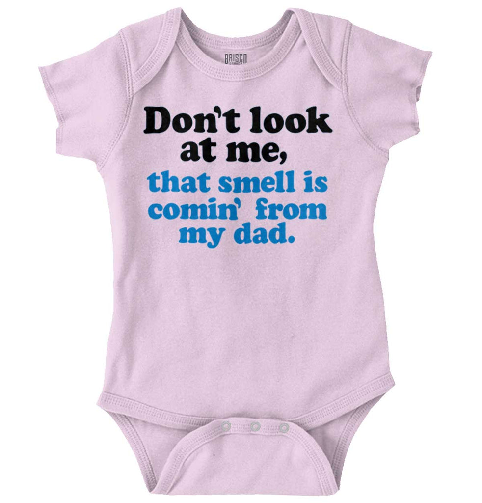 Smell From Dad Romper Bodysuit-Direct To Garment Print-Brisco Baby