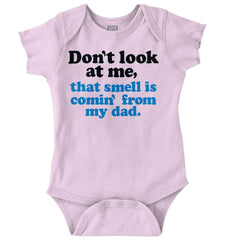 Smell From Dad Romper Bodysuit-Direct To Garment Print-Brisco Baby