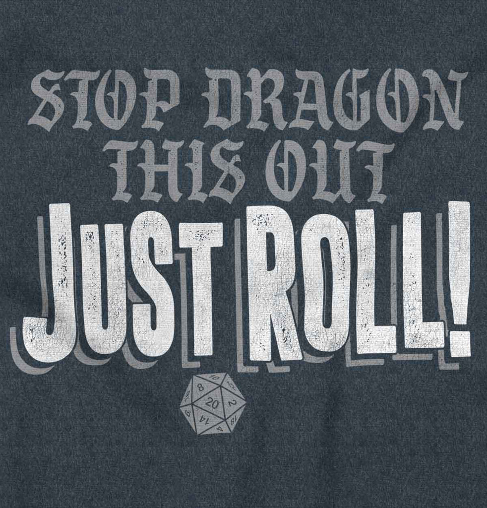 Dungeons Gamer Just Roll Nerd Football Romper Bodysuit-Direct To Garment Print-Brisco Baby