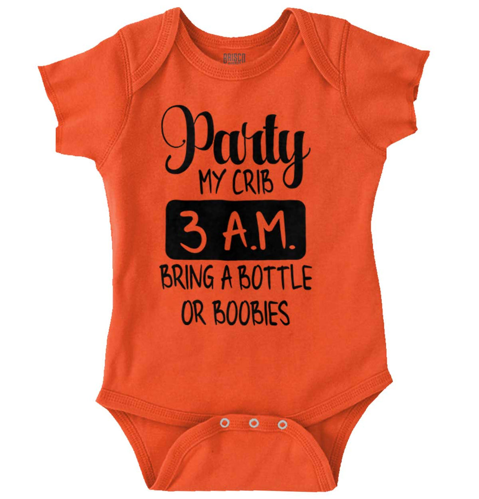 Party At My Crib Romper Bodysuit-Direct To Garment Print-Brisco Baby