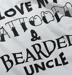 Love My Tattooed Bearded Uncle Infant Baby Bib-Direct To Garment Print-Brisco Baby